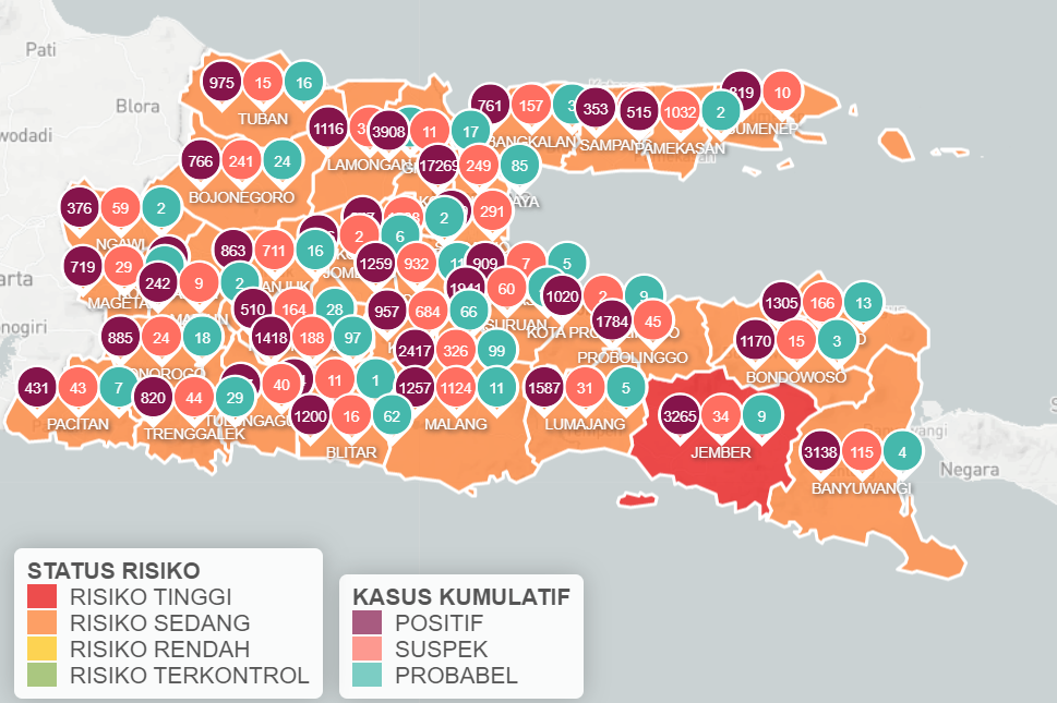 Update Covid-19 Jawa Timur per 10 Desember 2020. (Info Covid-19 Jawa Timur)