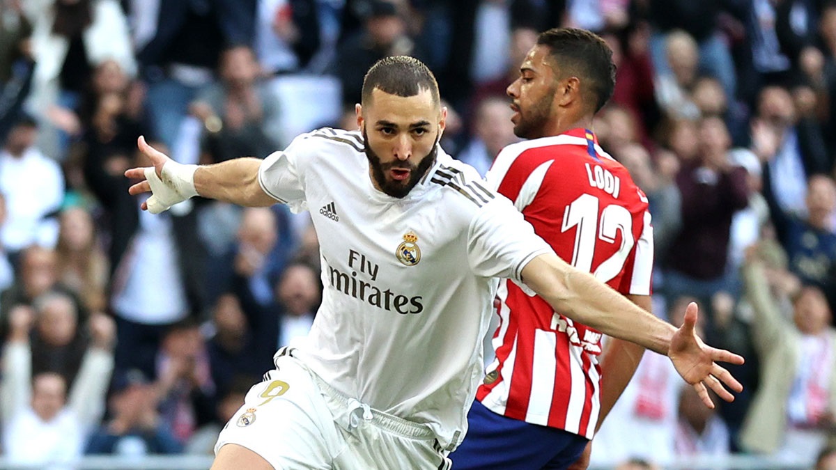 Ketajaman Karim Benzema kembali diuji di laga kontra Atletico Madrid. (Foto: Twitter/@realmadrid) 