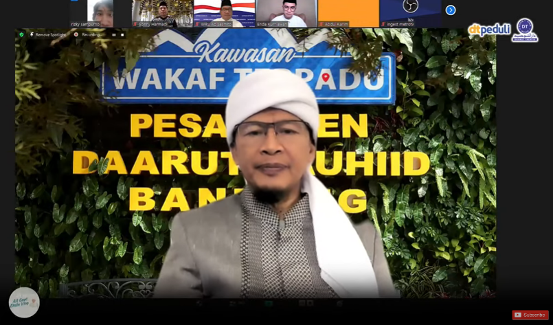 Abdullah Gymnastiar atau yang dikenal dengan panggilan Aa Gym meminta agar Presiden Joko Widodo (Jokowi) untuk suntik vaksin Covid-19 dulu. (Foto: YouTube Aa Gym)