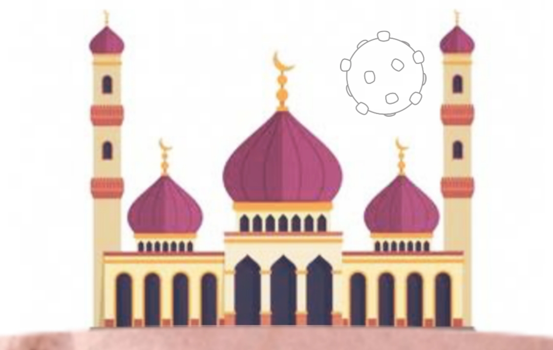 Ilustrasi beribadah berjemaah di masjid dengan mematuhi protokol kesehatan. (Grafis: Fa Vidhi/Ngopibareng.id)