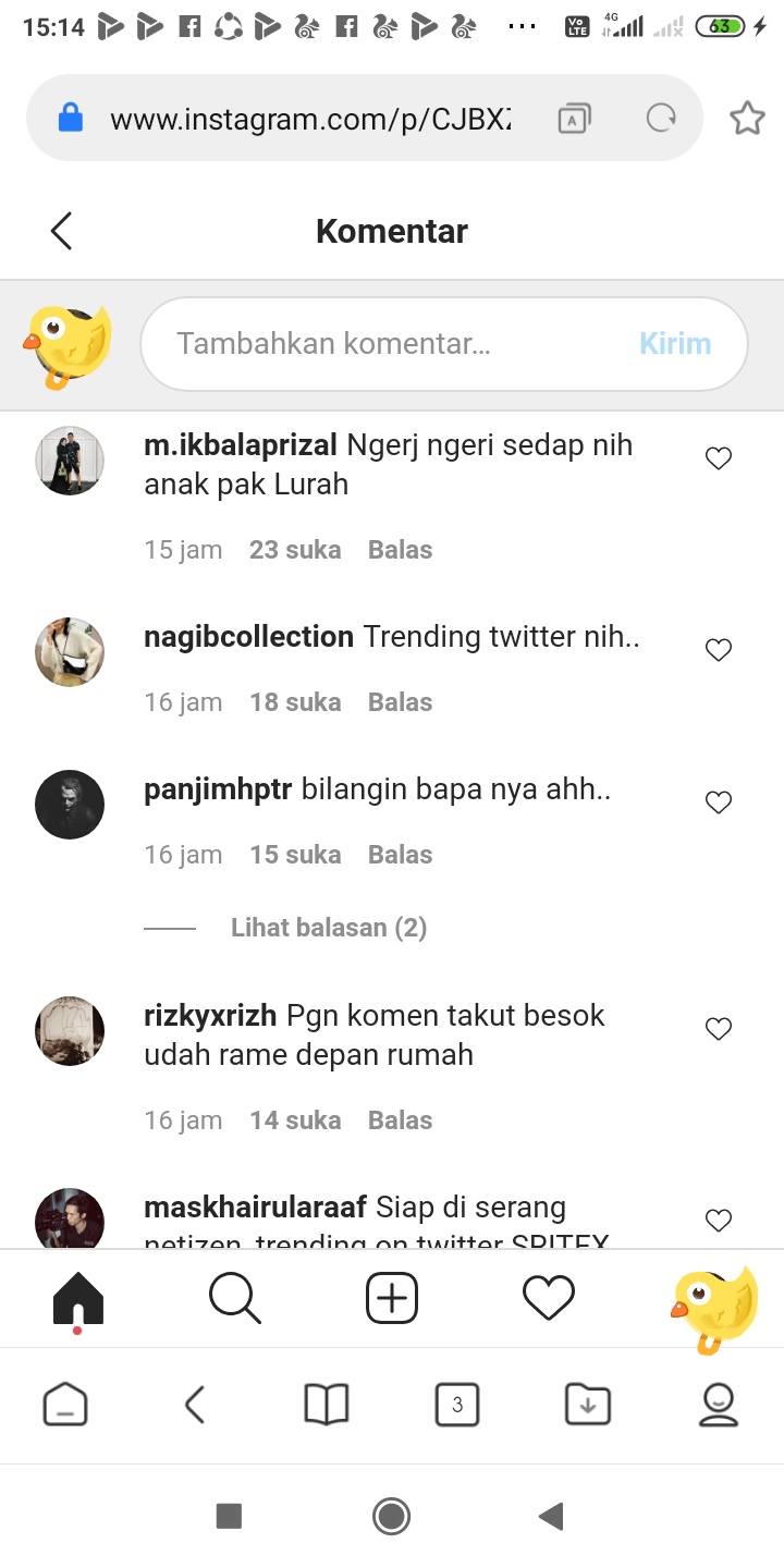Tangkapan layar komentar netizen di akun instagram Gibran Rakabuming Raka.