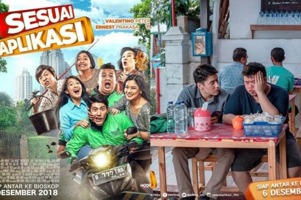 Poster film Indonesia berjudul Sesuai Aplikasi yang menampilkan sejumlah komika sebagai bintangnya. (Foto: TBS Film)