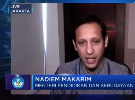 Menteri Pendidikan dan Kebudayaan Nadiem Makarim. (Foto: YouTube)