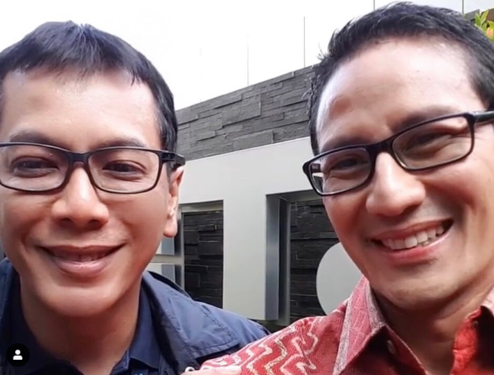 Wishnutama mengucapkan selamat pada Menparekraf baru Sandiaga Uno lewat Instagramnya. (Instagram)