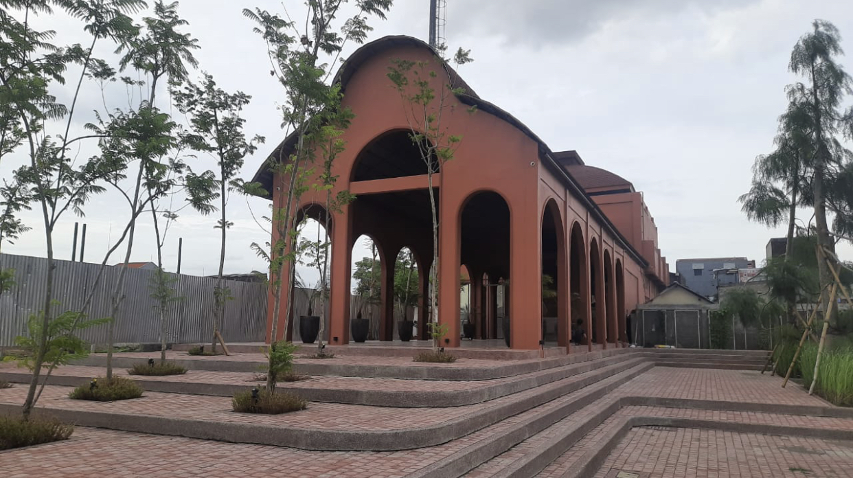 Museum Olahraga di Jalan Indragiri yang batal diresmikan hari ini (Foto: Andhi Dwi/Ngopibareng.id)