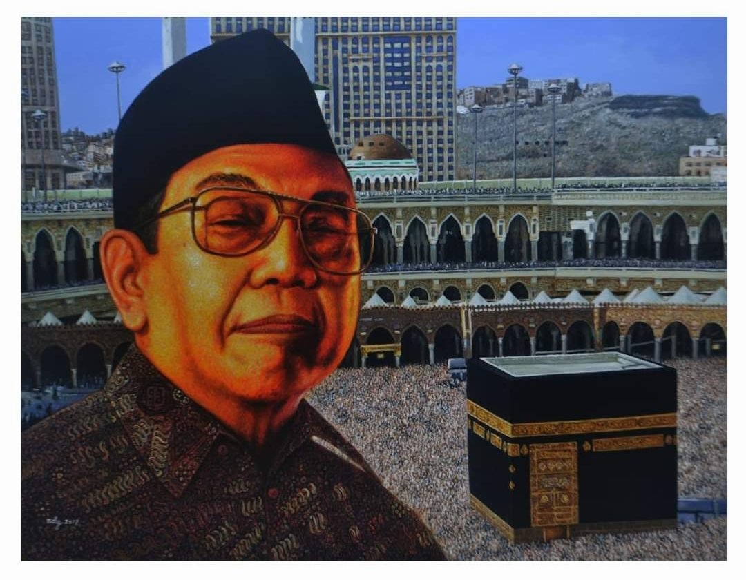 Gus Dur karya lukisan Nabila Gayatri. (Foto: Istimewa)