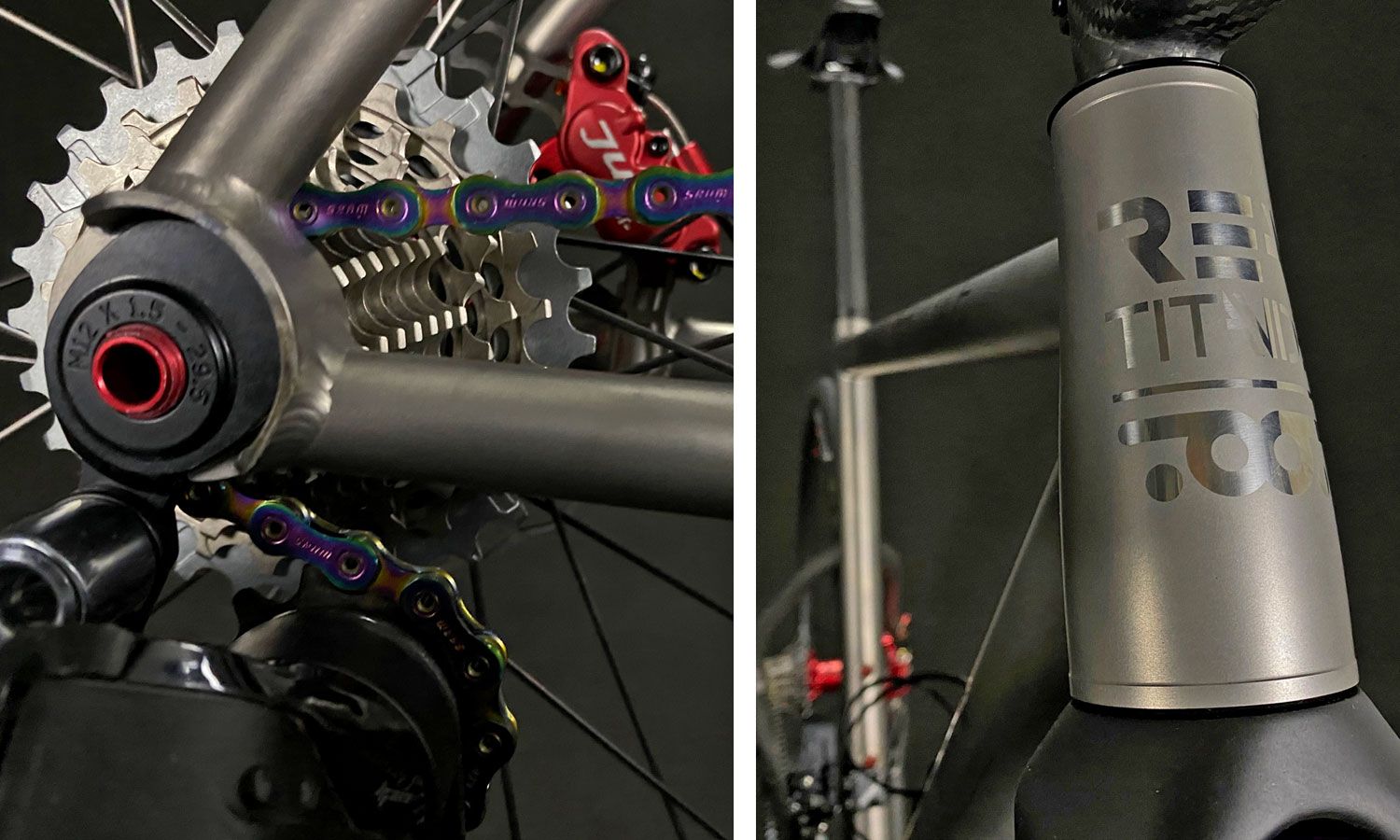 Dropout dibuat dari titanium solid  dan headtube model tapered. (Foto: Istimewa)