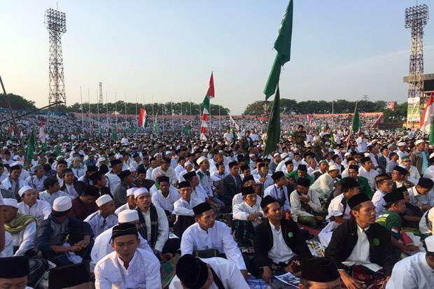 Ratusan ribu warga NU memadatai GOR Gelora Delta Sidoarjo dalam Istighotsah Kubro, beberapa tahun lalu. (Foto: Dok/Ngopibareng.id)