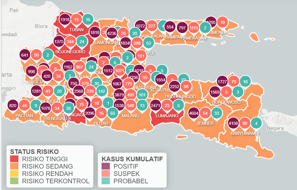 Update Covid-19 Jawa Timur per Senin 4 Januari 2021. (Info Covid-19)