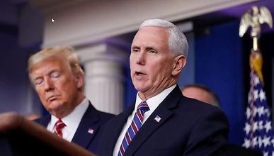 Wakil Presiden Amerika Serikat (AS) Mike Pence bersama Presiden Donald Trump. (Foto: Istimewa)