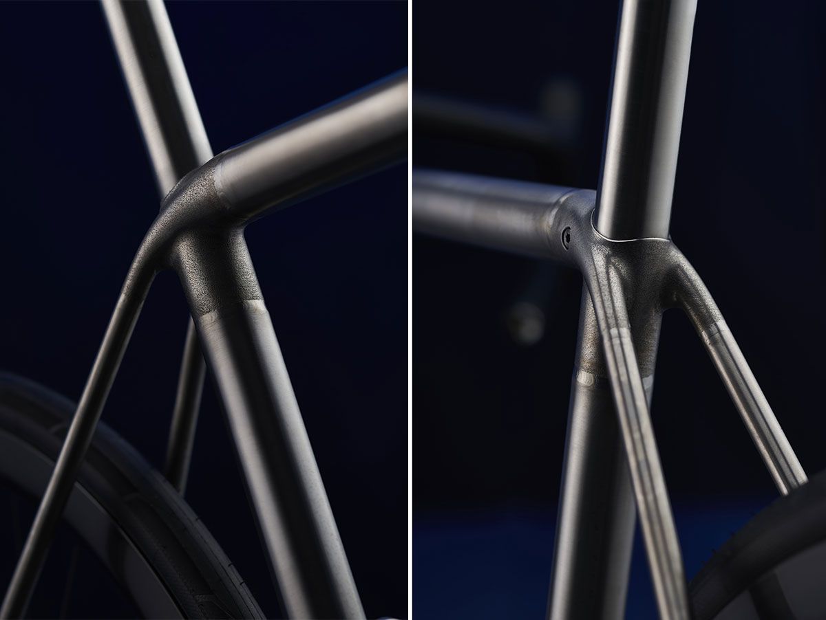Junction pertemuan frame dibuat dari titanium 3D printing. (Foto: Istimewa)