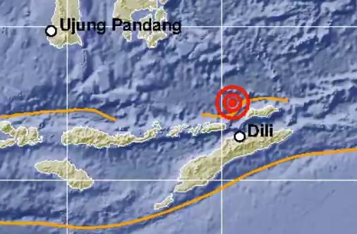 Pusat gempa di Alor NTT. (Foto: BMKG)