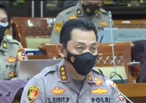 Komjen Listyo Sigit Prabowo saat menjalani fit and proper test di DPR RI. (Foto: Tangkapan Layar TV Parlemen)(Foto: Dok Humas Polri)