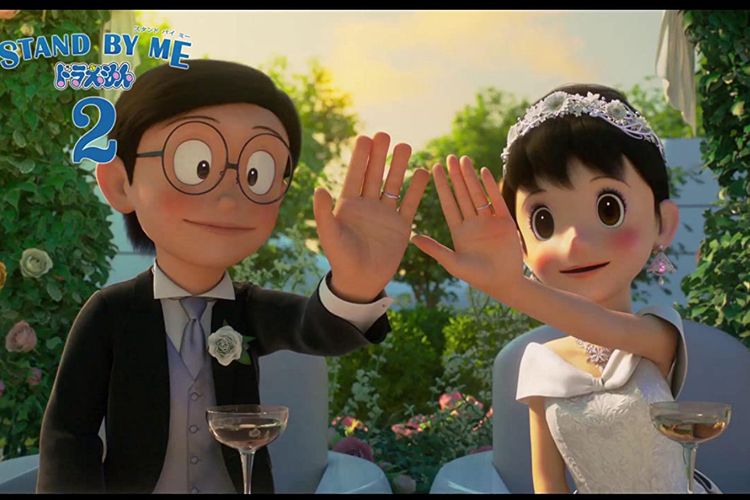 Adegan pernikahan Nobita dan Shizuka di film Stand by Me Doraemon 2. (Foto: Istimewa)