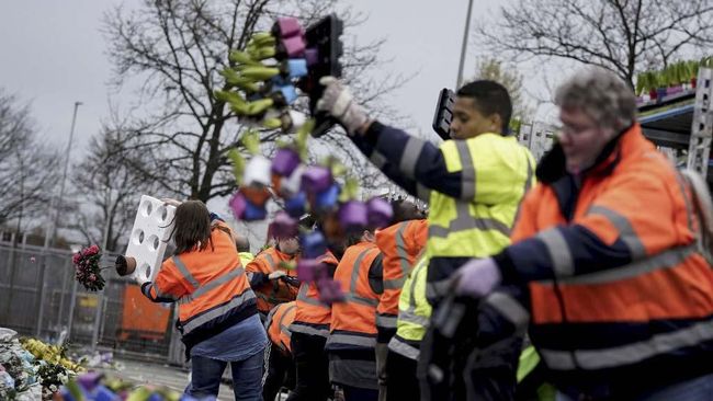 Aksi unjuk rasa di Belanda menolak jam malam. (Foto: afp)