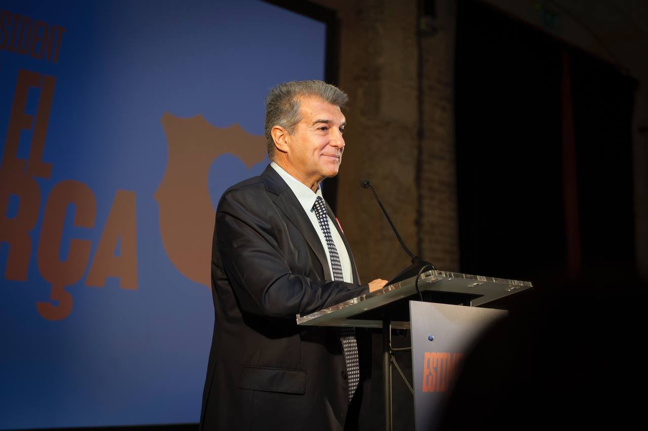 Kandidat Presiden Barcelona, Joan Laporta. (Foto: Twitter/@JoanLaportaFCB) 