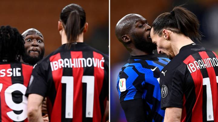 Insiden Zlatan Ibrahimovic vs Romelu Lukaku pada perempatfinal Coppa Italia, Rabu 27 Januari 2021 dini hari WIB. (Foto: Marca)