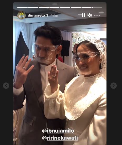Dimas Seto mengunggah video usai pernikahan Ibnu Jamil dan Ririn Ekawati. (Foto: Instagram)