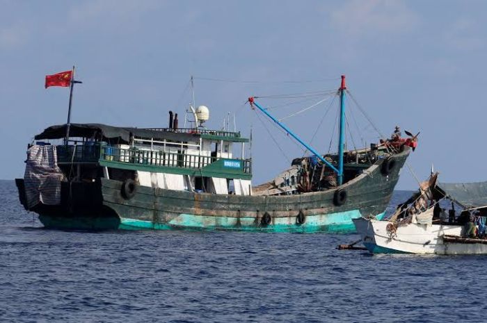 Ilustrasi kapal ikan Cina. (Foto: Nikkei Asian Review)