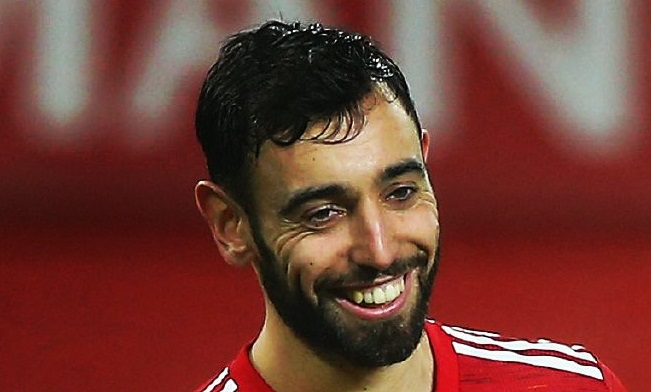 Jenderal permainan Manchester United, Bruno Fernandes. (Foto: 