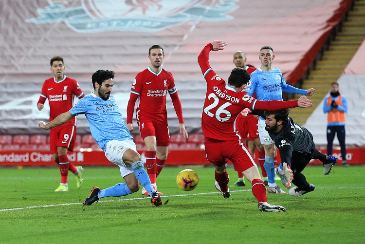 Bigmatch Liverpool vs Manchester City (Man City) laga lanjutan pekan ke-23 Liga Inggris digelar di Stadion Anfield, Minggu 7 Februari 2021 malam WIB. (Foto: Twitter)