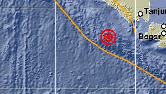 Pusat gempa bumi di Pesisir Barat Lampung. (Foto: BMKG)