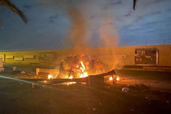 Ledakan roket di Bandara Irak. (Foto: afp)