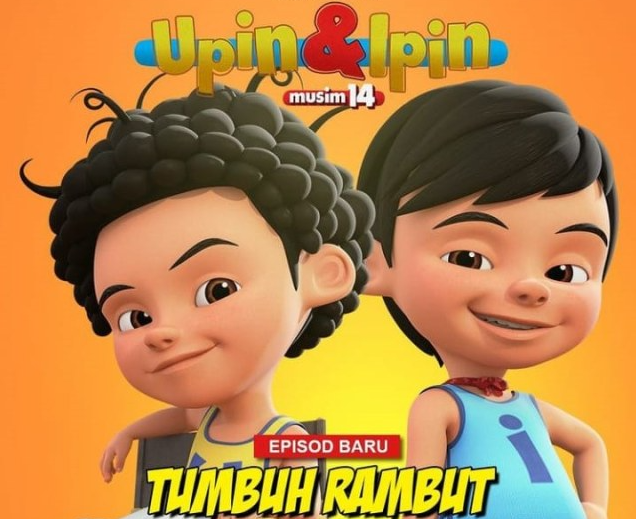 Penampilan baru Upin & Ipin saat tumbuh rambut. (Foto: MNC)