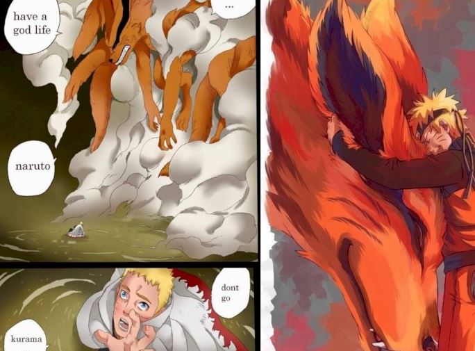 Boruto: Naruto Next Generation Chapter 55, Kurama meninggalkan tubuh Naruto. (Grafis: Masashi Kishimoto)