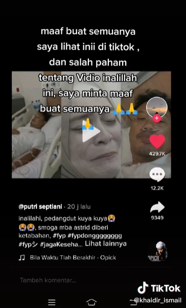 Kabar Uya Kuya meninggal dunia hoaks. (Foto: TikTok)