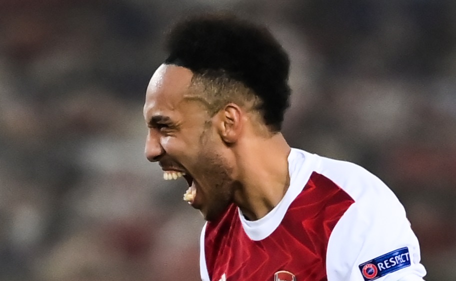 Pierre Emerick Aubameyang selamatkan Arsenal. (Foto: Twitter/@Arsenal)