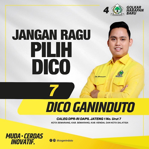 Poster Dico saat mencalonkan diri sebagai anggota legislatif. (Foto: Twitter)