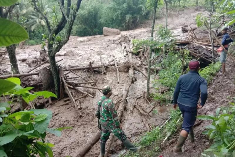 Longsor terjadi di Lumajang. (Foto: Kominfo Lumajang)