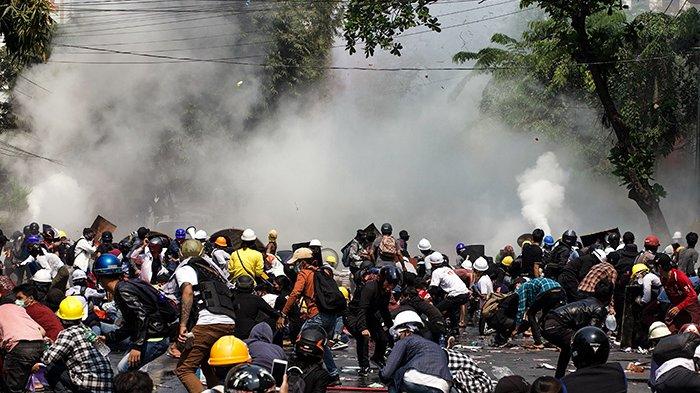 Demo antikudeta militer di Myanmar terus menelan korban jiwa. (Foto: afp)