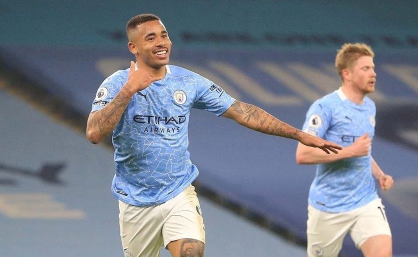 Striker Manchester City, Gabriel Jesus merupakan ancaman utama bagi lini belakang MU di laga ini. (Foto: 