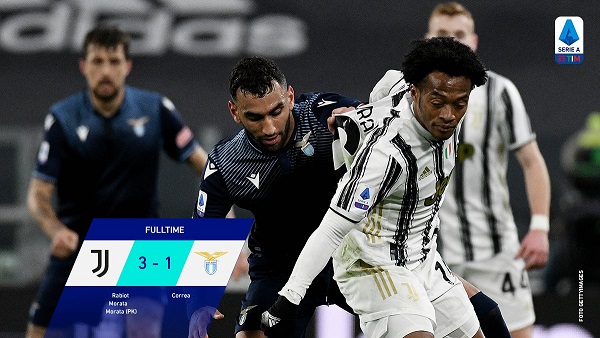 Juventus tak diperkuat Cristiano Ronaldo sempat tertinggal, tapi bisa kembali bangkit dan kalahkan Lazio 3-1 di pekan 26 Liga Italia, Minggu 7 Maret 2021 dini hari WIB. (Foto: Twitter)