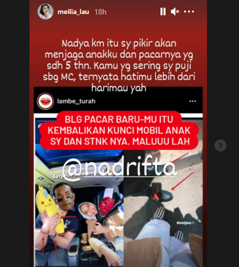 Meilia Lau, ibu Felicia Tissue mengungkap pacar baru Kaesang. (Foto: Instagram)