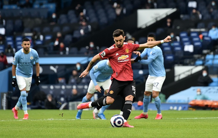 Manchester United bungkam Manchester City 2-0 di Stadion Etihad. (Foto: Twitter)