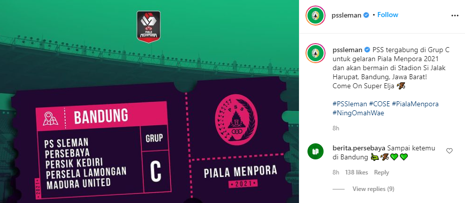 Grup C Piala Menpora 2021. (Grafis: IG PSSleman)