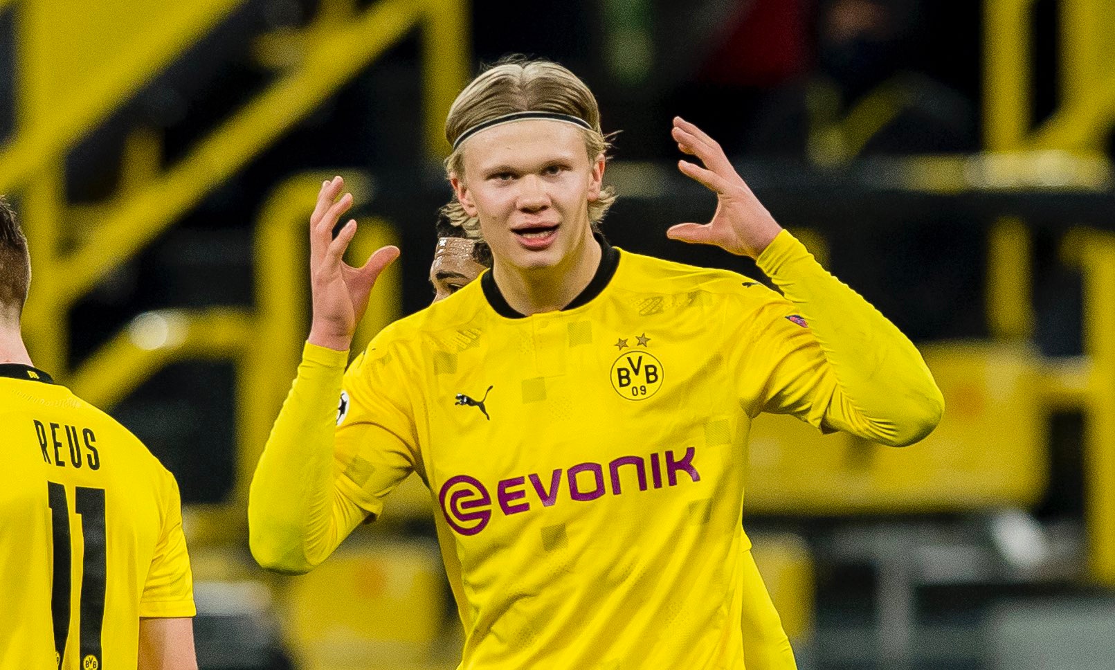 Erling Braut Haaland kembali mencetak brace di leg kedua babak 16 besar Liga Champions 2020/2021 lawan Sevilla, Rabu 10 Maret 2021.(Foto: Twitter/@BVB) 