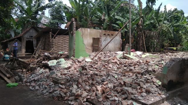 Rumah gono-gini di Dusun Tegalan, Desa Trowulan, Kecamatan Trowulan, Kabupaten Mojokerto, Jawa Timur. (Foto: Istimewa)