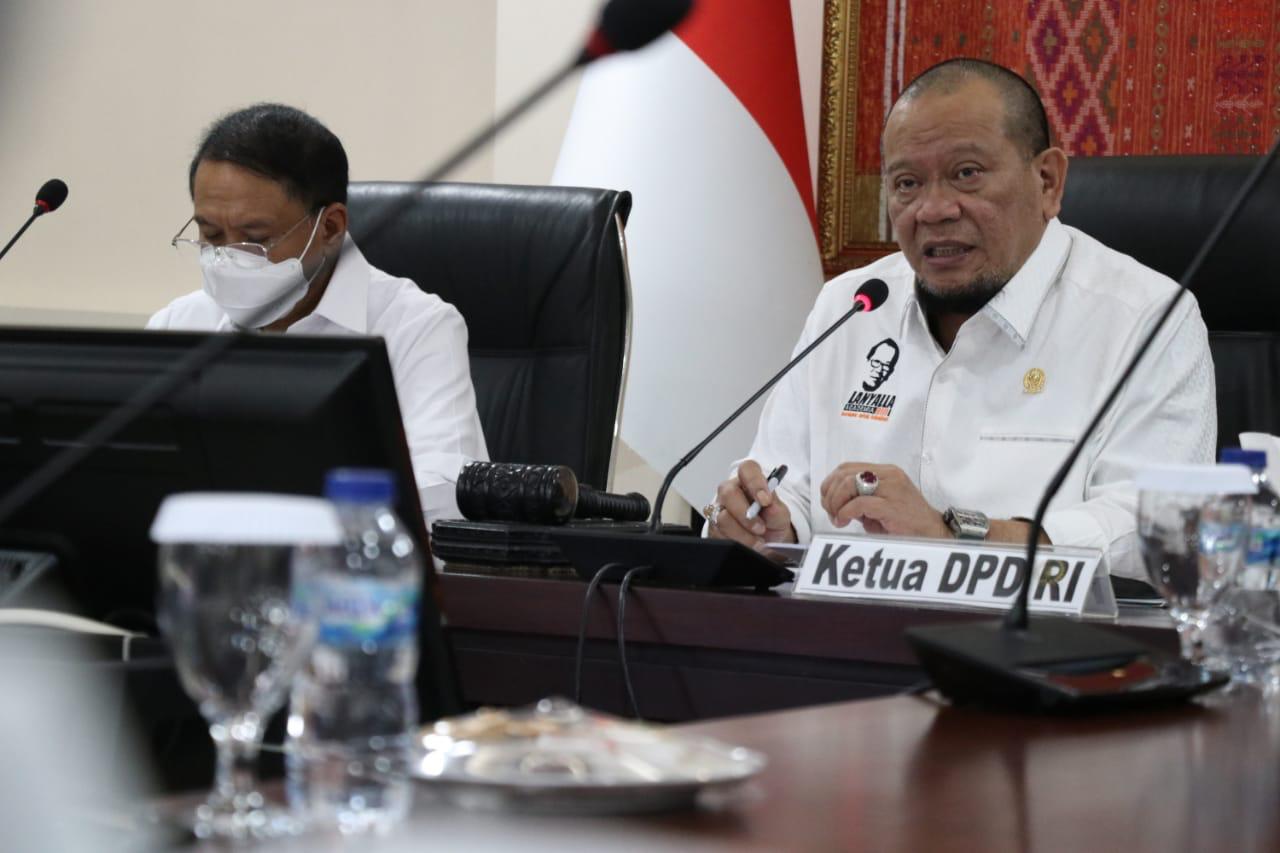 Ketua DPD RI AA LaNyalla Mahmud Mattalititti bersama seluruh senator siap mendukung suksesnya pelaksanaan PON XX Papua. (Foto: Istimewa) 