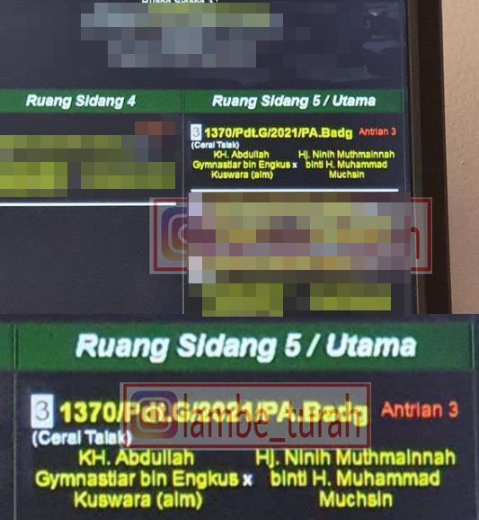 Jadwal sidang cerai talak Aa Gym terhadap Teh Ninih di Sistem Informasi Penelusuran Perkara (SIPP) PA Bandung. (Foto: Instagram Lambe_Turah)