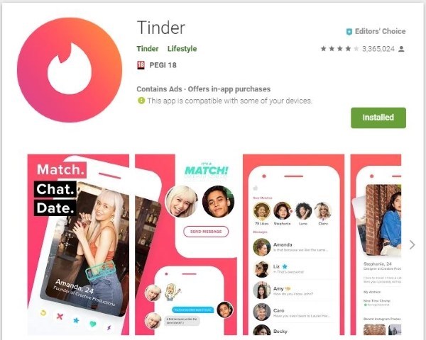 Ilustrasi aplikasi kencan, Tinder. (Foto: Istimewa)