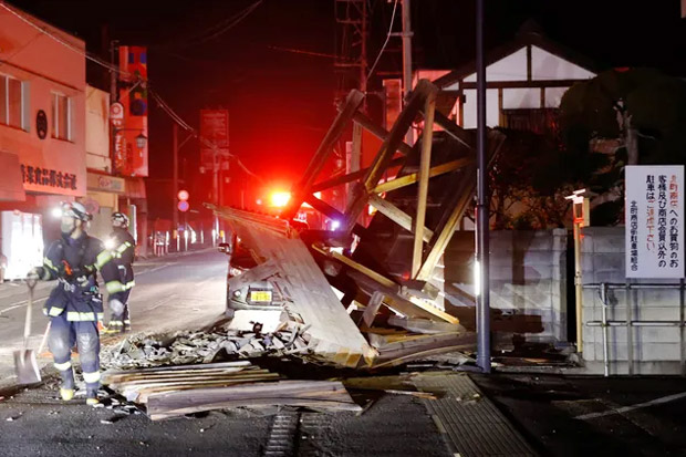 Suasana pasca-gempa di sekitar Prefektur Miyagi Jepang, (Foto: kemlu-ri) 