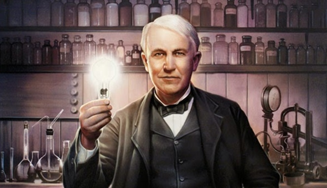 Thomas Alfa Edison dan temuannya. (Foto: Studi of History)