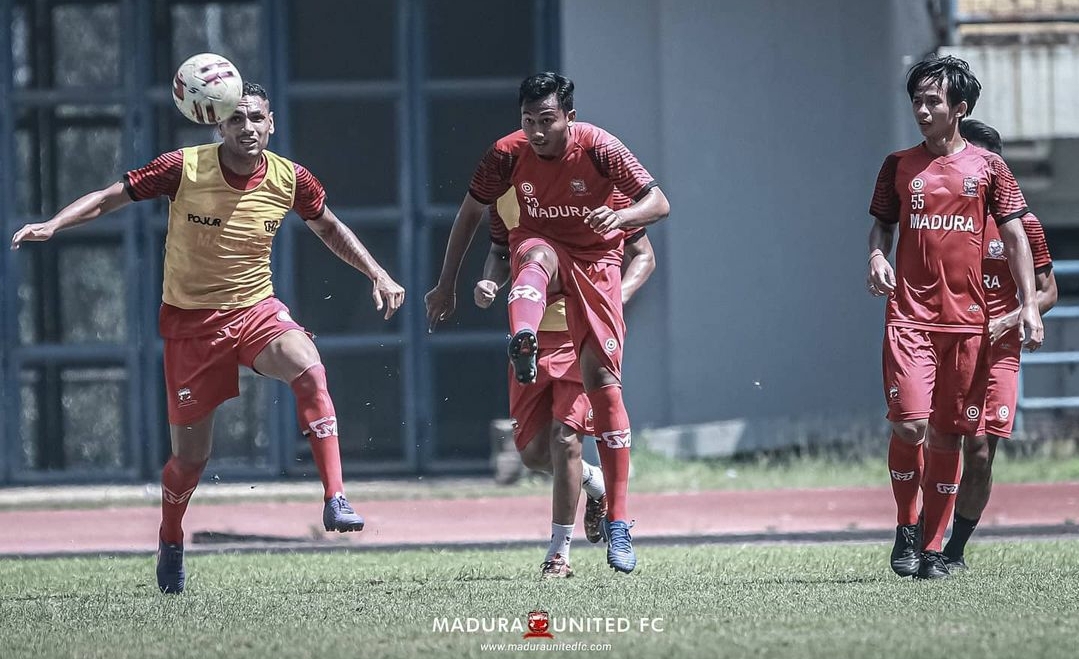 Suasana latihan Madura United. (Foto: Madura United)