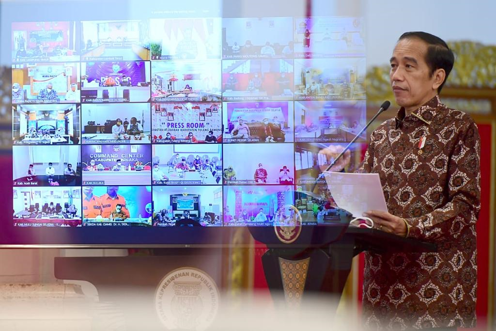  Presiden saat membuka Musyawarah Nasional (Munas) V Asosiasi Pemerintah Kabupaten Seluruh Indonesia (Apkasi) di Istana Negara. (Foto: Setpres)