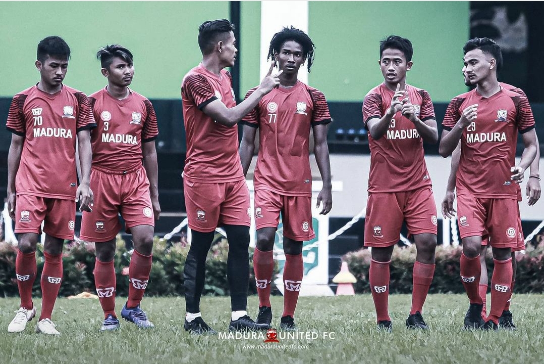 Suasana latihan Madura United jelang pertandingan Piala menpora. (Foto: Madura United)