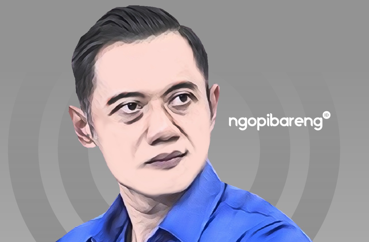 Ilustrasi Ketua Umum Partai Demokrat, Agus Harimurti Yudhoyono (AHY). (Grafis: Fa Vidhi/Ngopibareng.id)